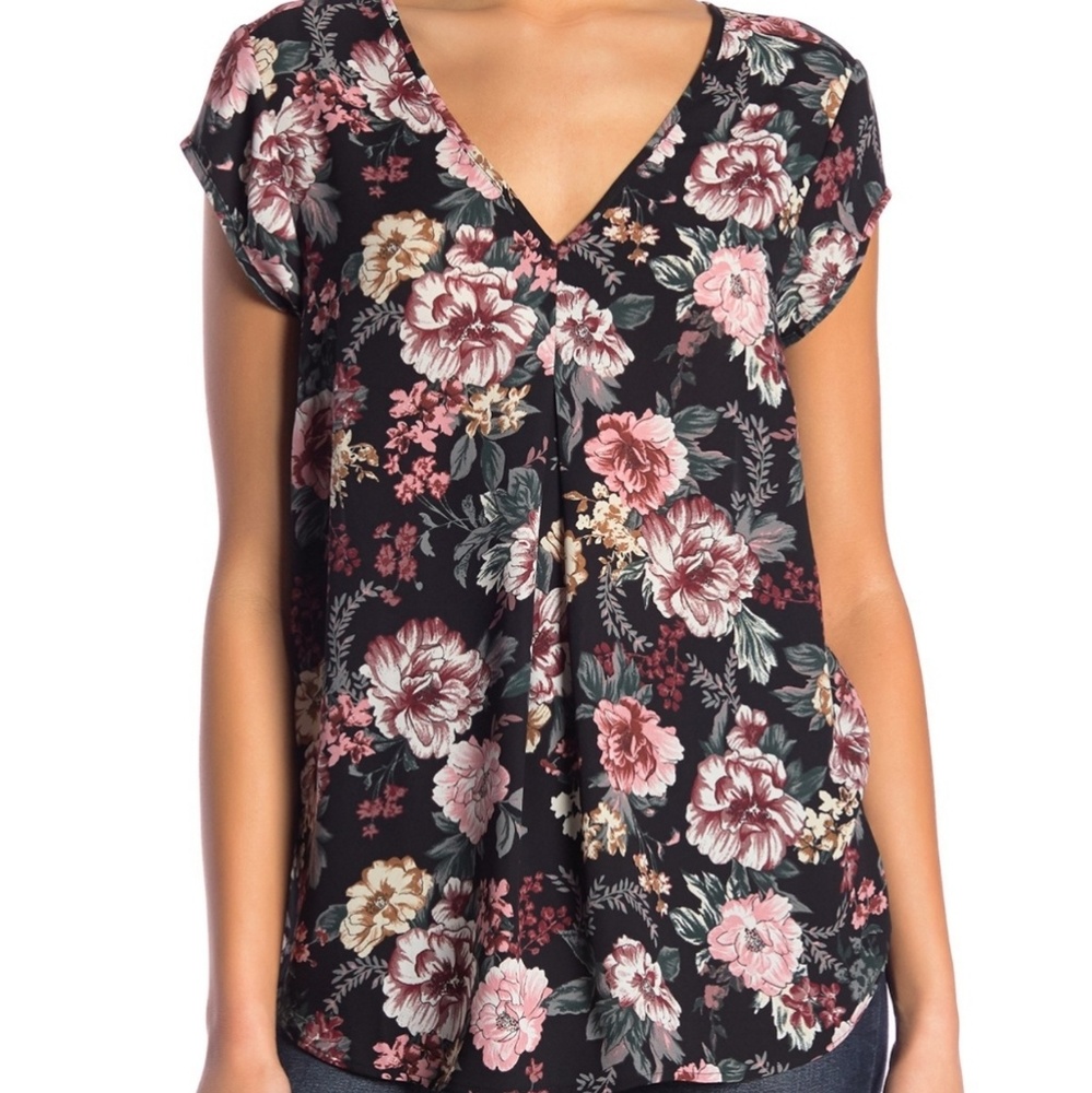 Halogen double v-neck top